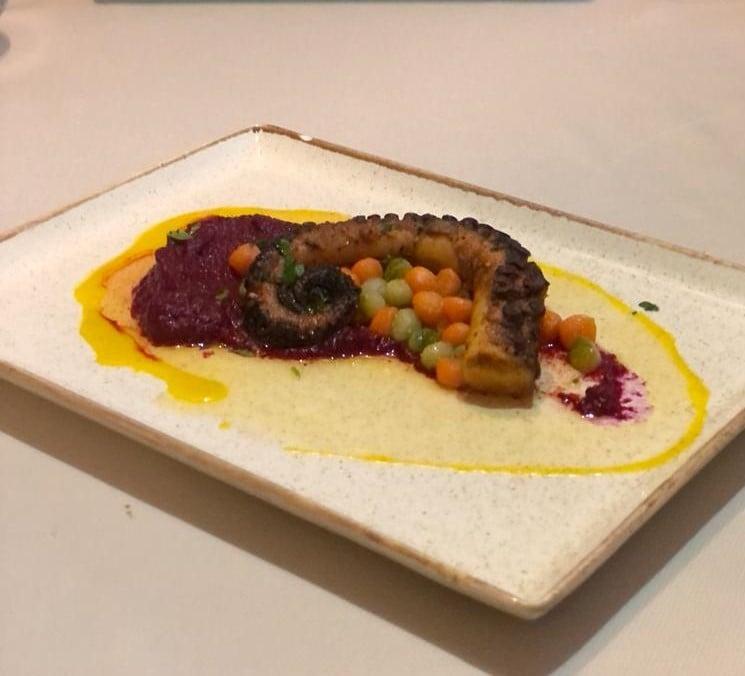 OCTOPUS WITH AUBERGINE PUREE